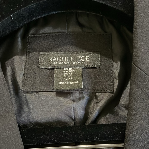 BNWOT RACHEL ZOE SLEEVELESS BLACK BLAZER/TUXEDO STYLE VEST JACKET SIZE XS - Picture 3 of 6